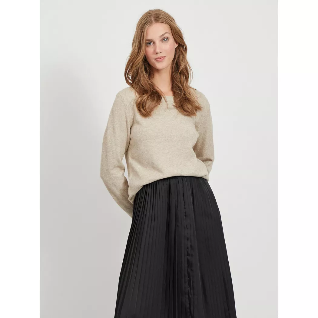 Vila Pull Ril Natural Melange XS Femme