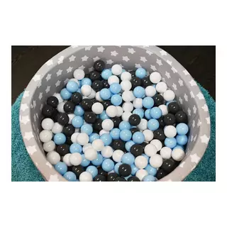 knorr® toys Piscine à balles enfant soft grey, 300 balles crème/gris/bleu  clair