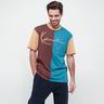 KARL KANI T-Shirt Signature Block Tee brown/ petrol/ blue/ sand Multicolor