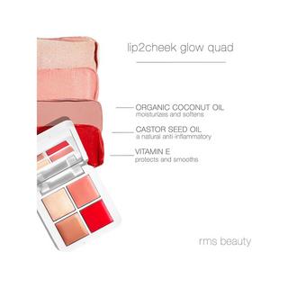 RMS Beauty  Lip2cheek Glow Quad - Palette per labbra, guance e illuminanti Formato Viaggio 