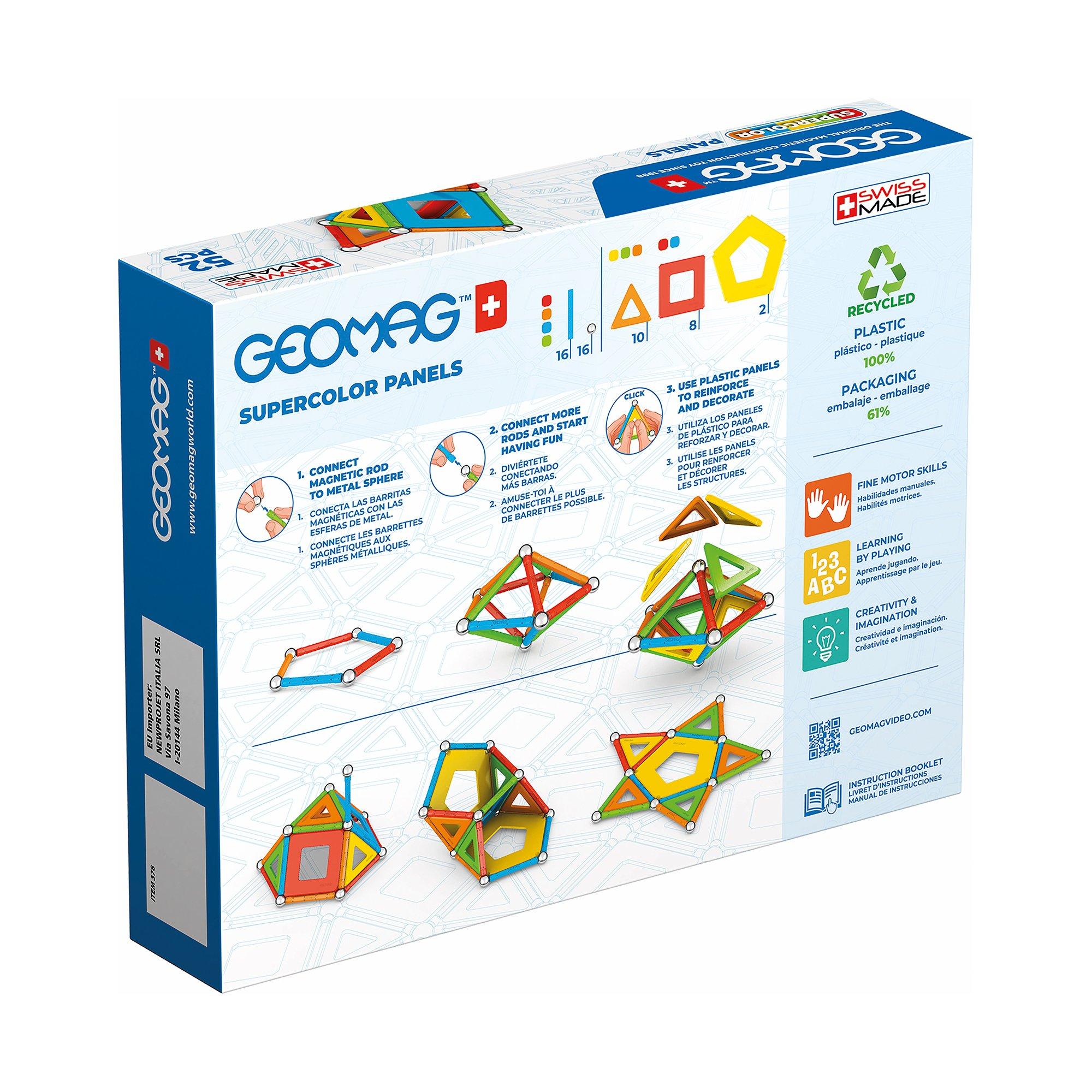 Geomag  Green Line Supercolor, 52 Stück 