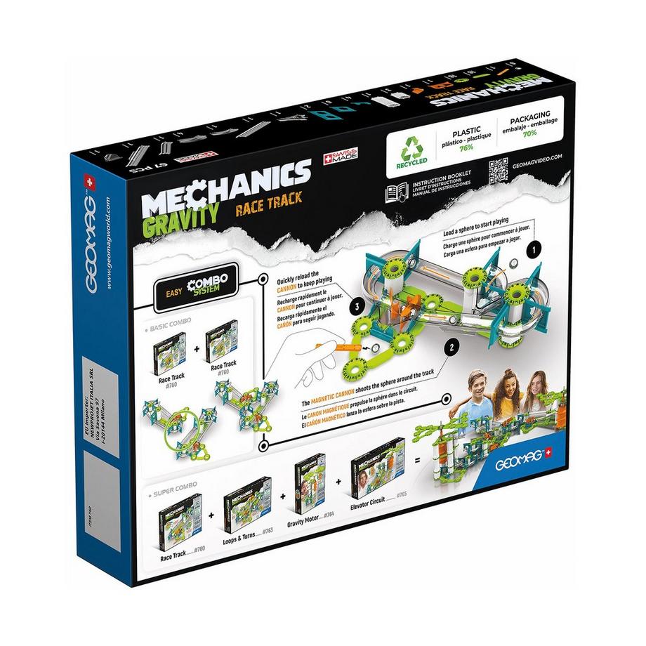 Geomag  Mechanics Gravity Piste de course, 67 pièces 