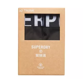 Superdry Pack duo, boxers Trunk Dual Logo Double Pack Black