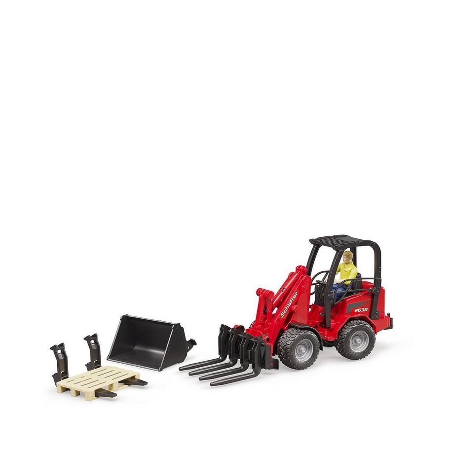 bruder  Schäffer Hoflader 2630 mit Figur und Zubehör 