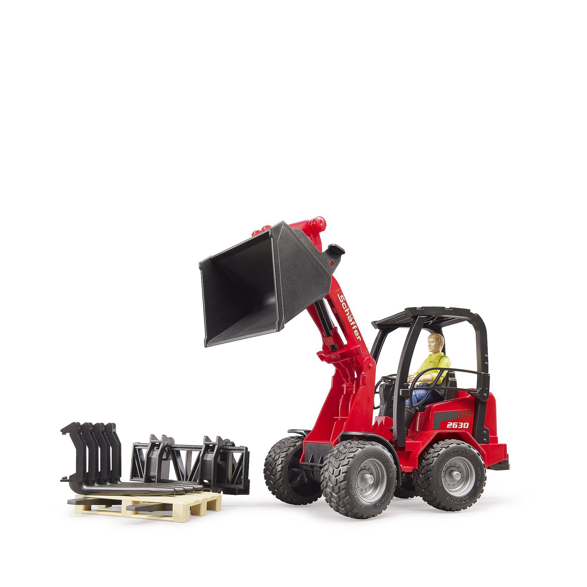 bruder  Chargeur agricole Schäffer 2630 avec figure et accessoires 