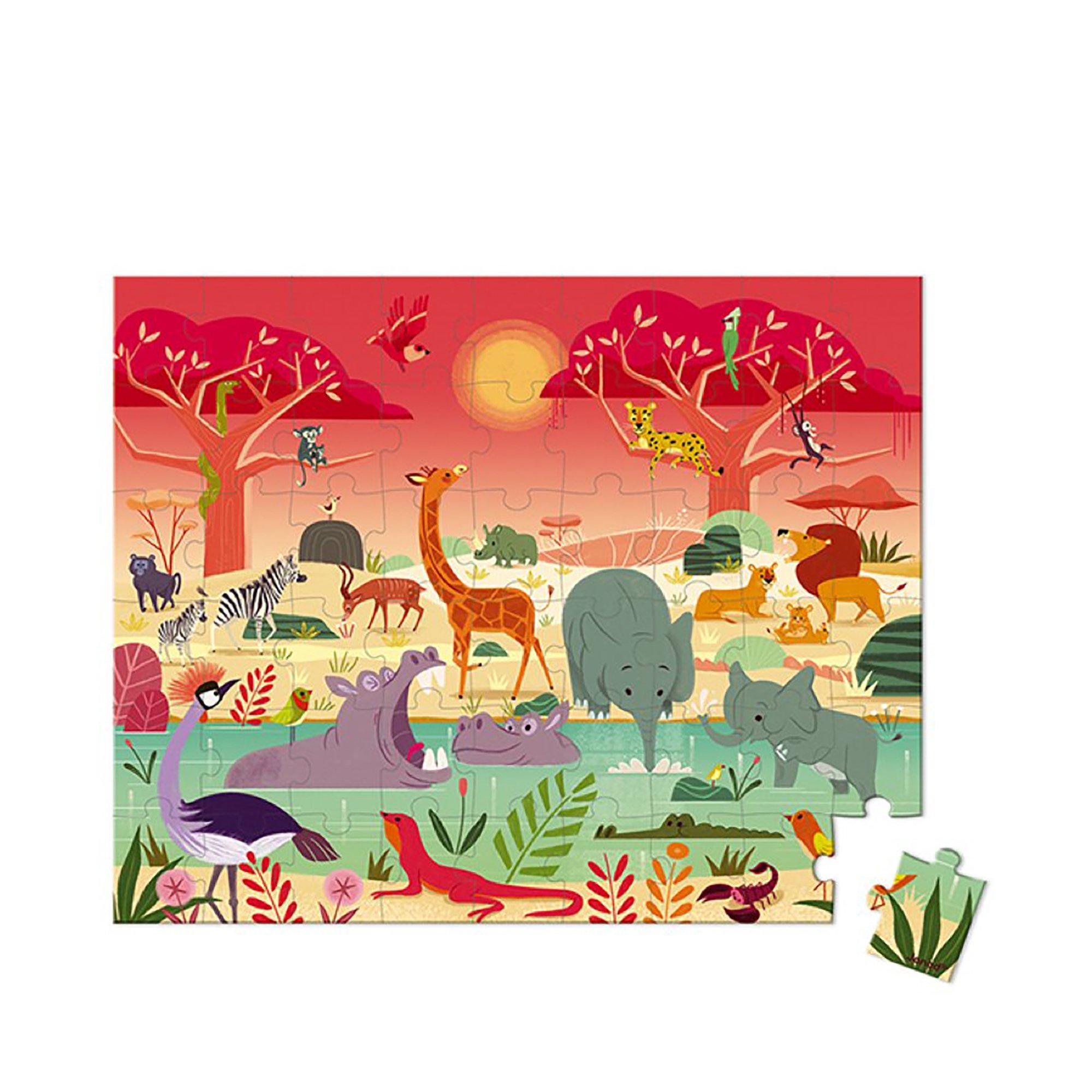 Janod  Puzzle réserve animalière 