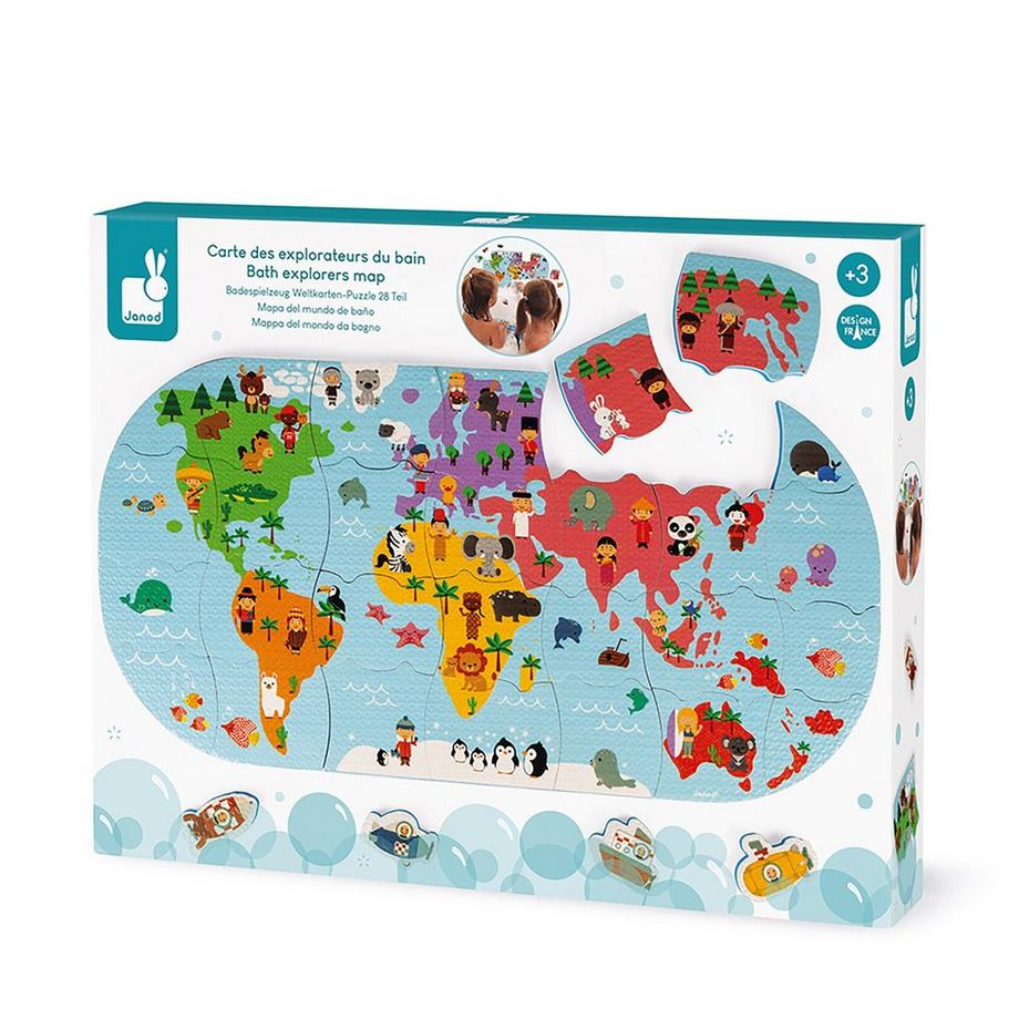 Janod  Carte des explorateurs du bain 