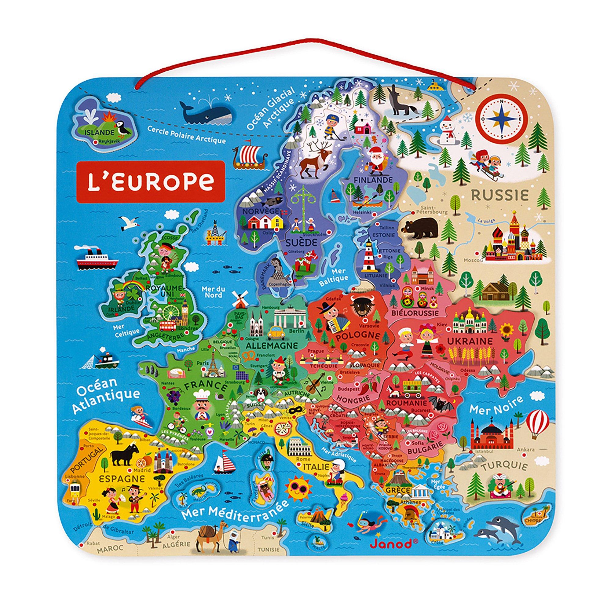 Janod  Carte d'europe magnetique 