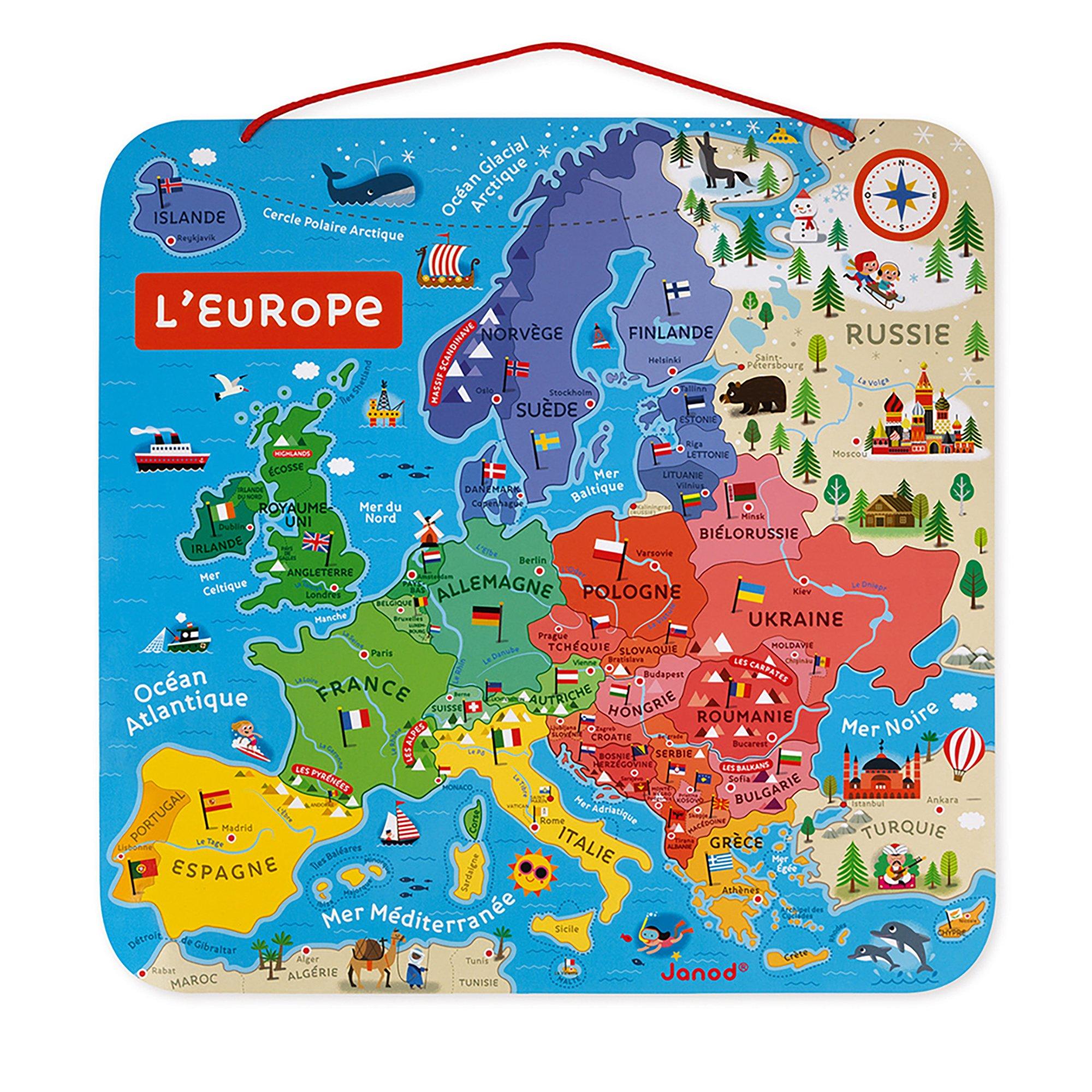 Janod  Carte d'europe magnetique 