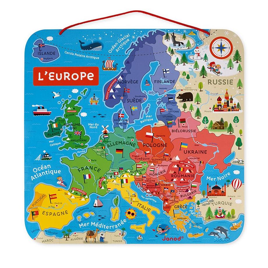 Janod  Carte d'europe magnetique 