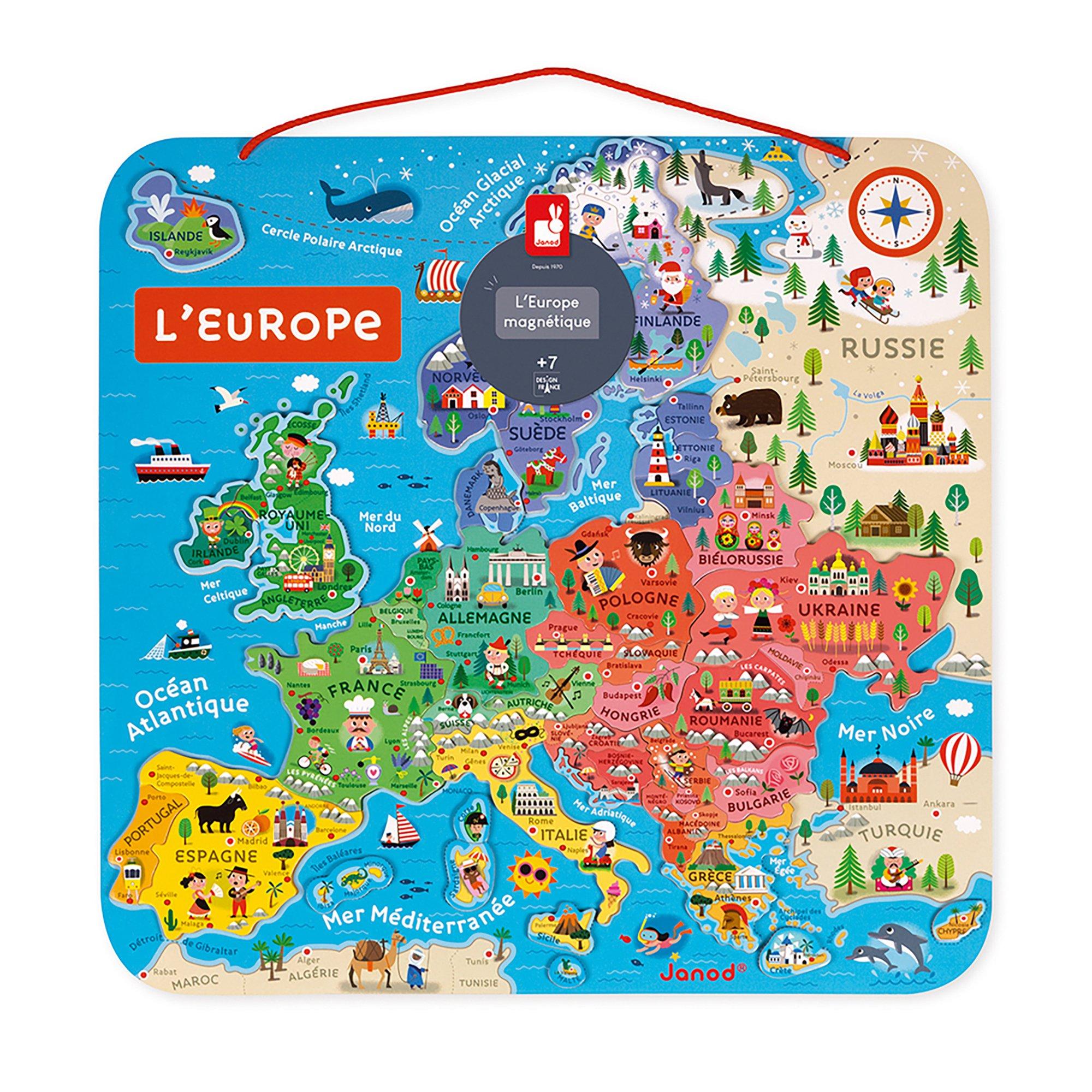 Janod  Carte d'europe magnetique 