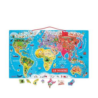 Janod  Puzzle magnetico mappa del mondo, Francese 