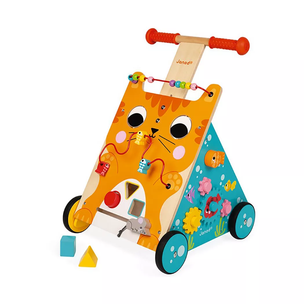 Janod - Chariot Multi-Activités Chat, Multicolor