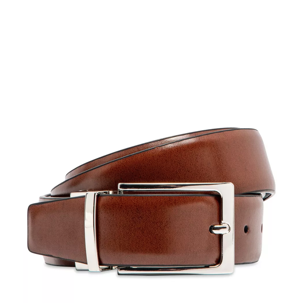 Manor Man - Wendegürtel aus Kunstleder, für Herren, Cognac, Größe 85