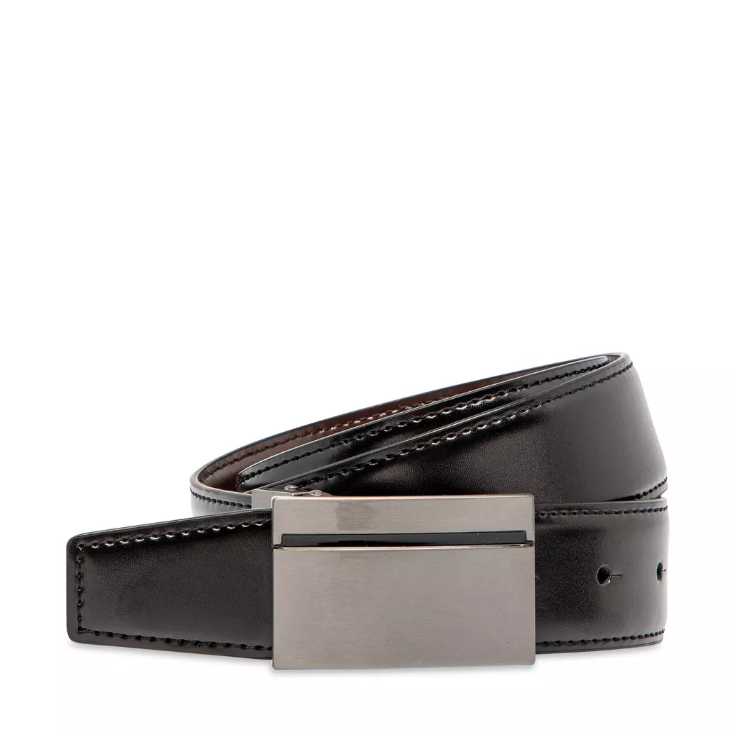 Manor Man - Ledergürtel, für Herren, Black, Größe 115