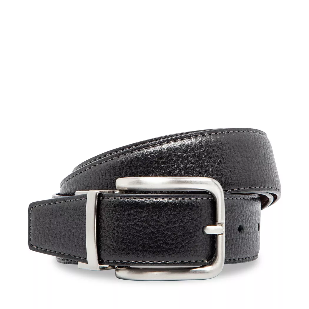 Manor Man - Wendegürtel aus Kunstleder, für Herren, Black, Größe 100