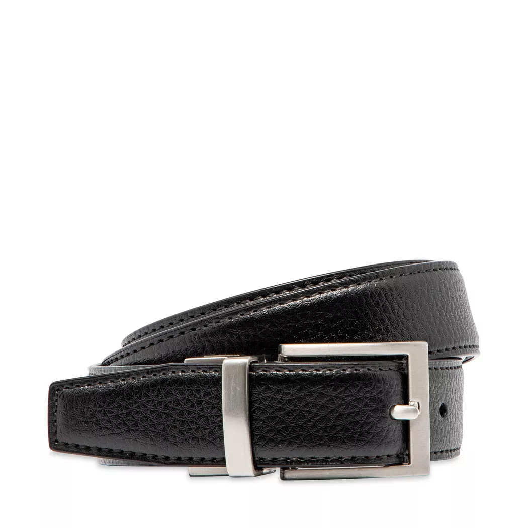 Manor Man - Wendegürtel aus Kunstleder, für Herren, Black, Größe 100