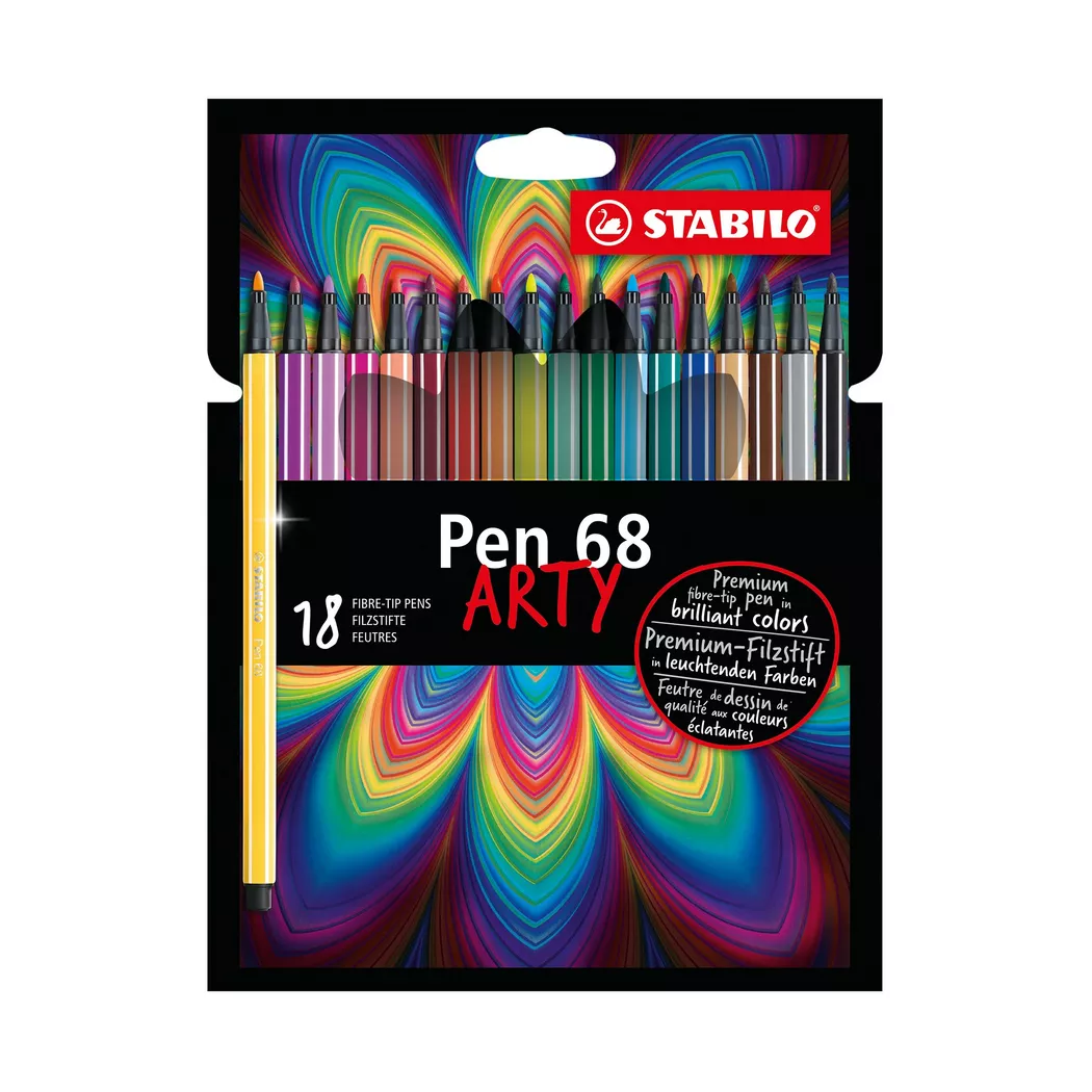 STABILO - Filzstifte Set, 18 Stück, Multicolor