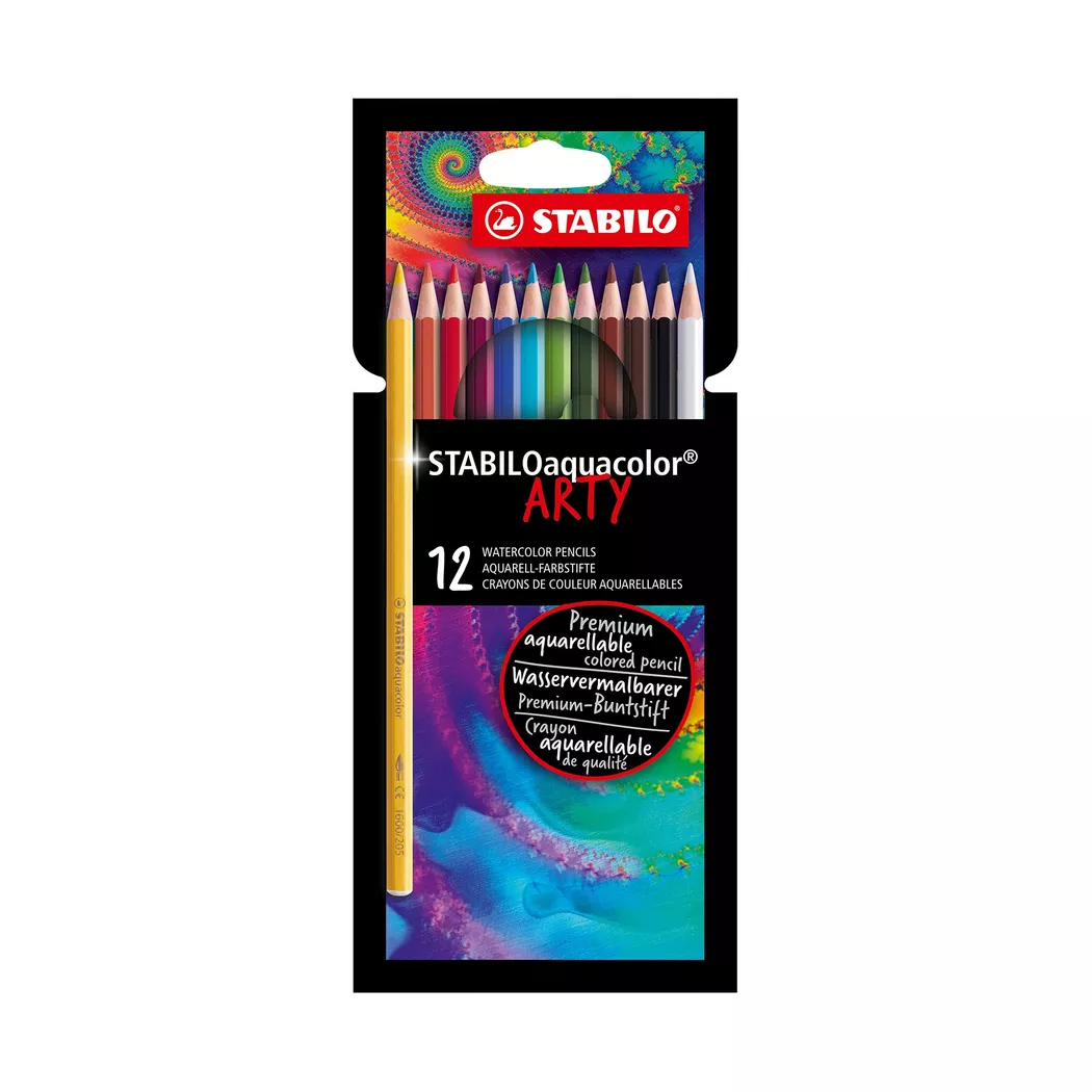 STABILO - Aquarellstifte Set, 12 Stück, Multicolor