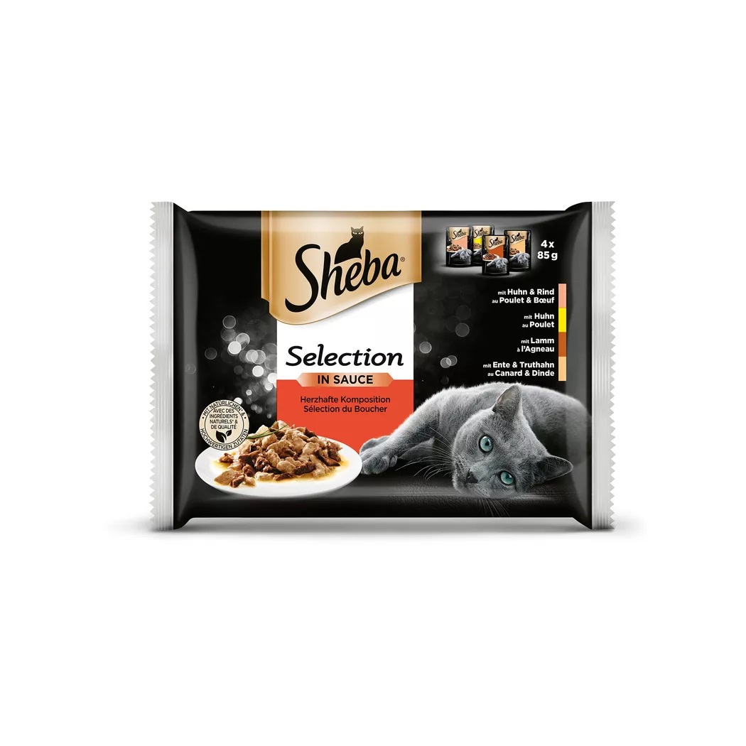 SHEBA -  Selection in Sauce 4x85g, 340 g