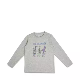 Manor Kids T-shirt girocollo, manica lunga  Grigio Misto
