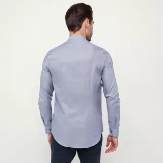 CALVIN KLEIN Hemden Camicia a maniche lunghe MOTIF EASY CARE SLIM SHIRT Blu Scuro