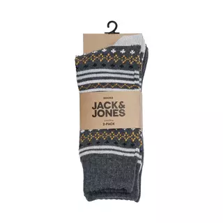 JACK & JONES Duopack, wadenlange Socken  Grau Melange