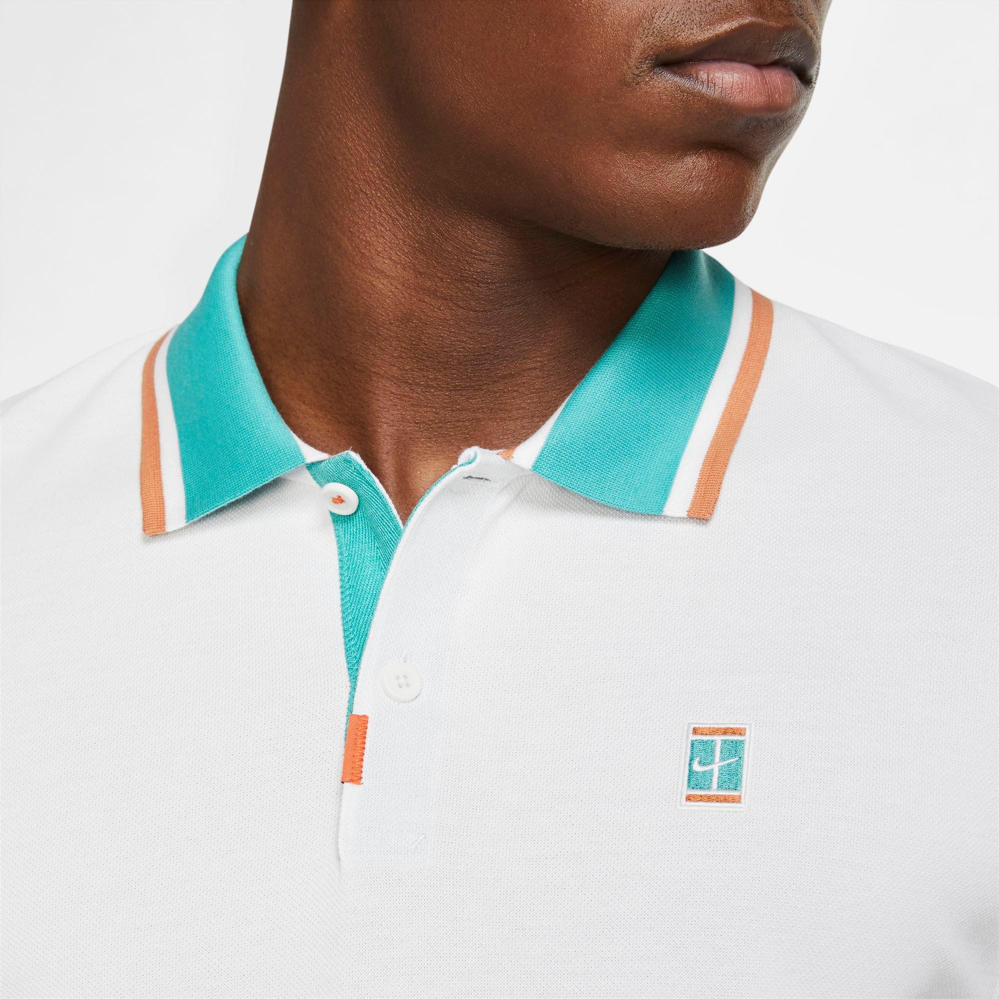 NIKE POLO DF HERITGE SLIM2 Poloshirt, kurzarm Weiss 2