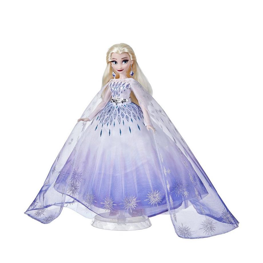 Hasbro  Disney Princess Style Series, bambola di Elsa Incanto delle Feste 
