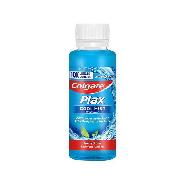Image of Colgate Plax Cool Mint Mundspülung Ohne Alkohol, Langanhaltender Frischer Atem Gegen Mundgeruch, Reisegrösse - 100 ml