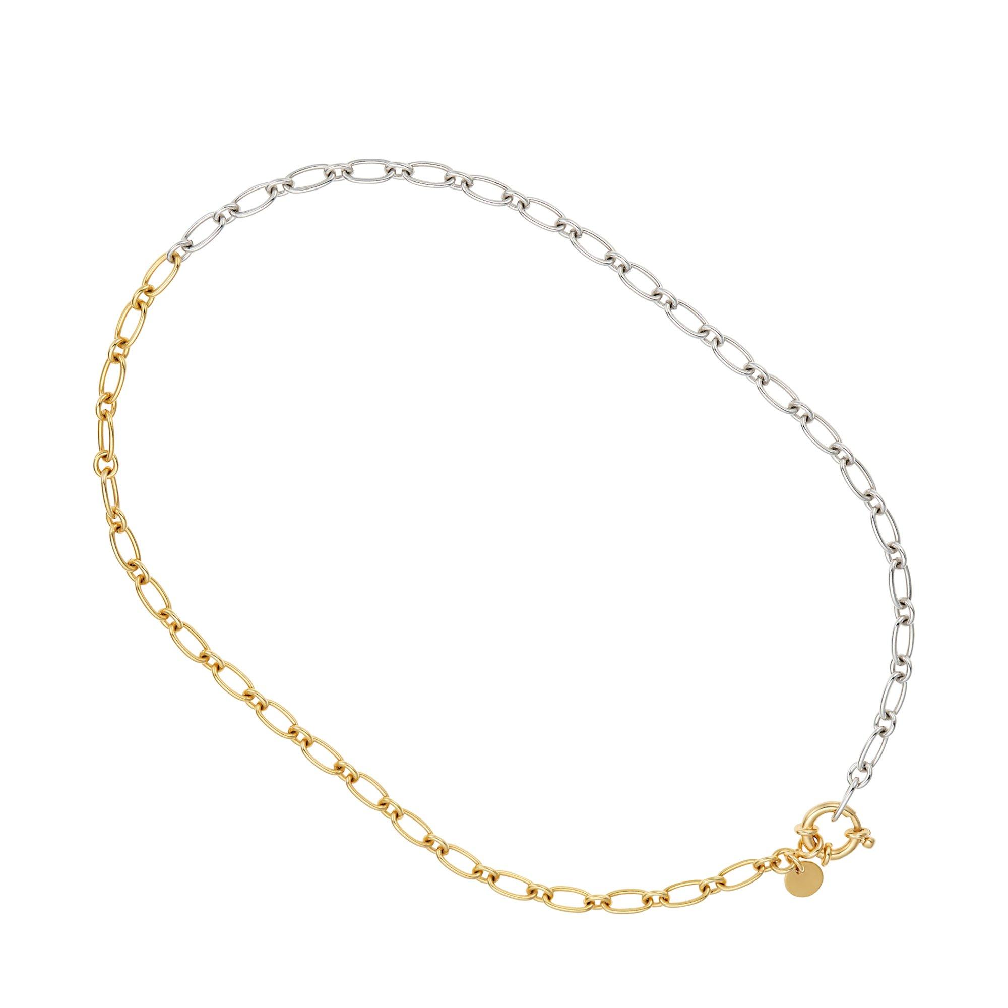 Image of Halskette Damen Zweifarbig 38cm