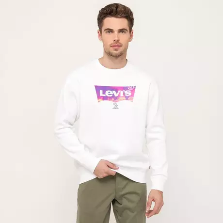 Levi's Sweat-shirt T3 RELAXED GRAPHIC CREW Blanc