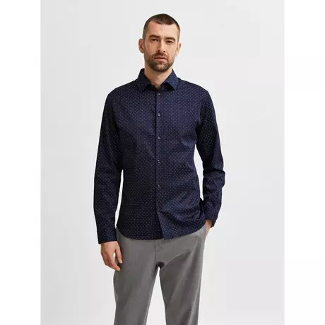 SELECTED Camicia a maniche lunghe Park Navy