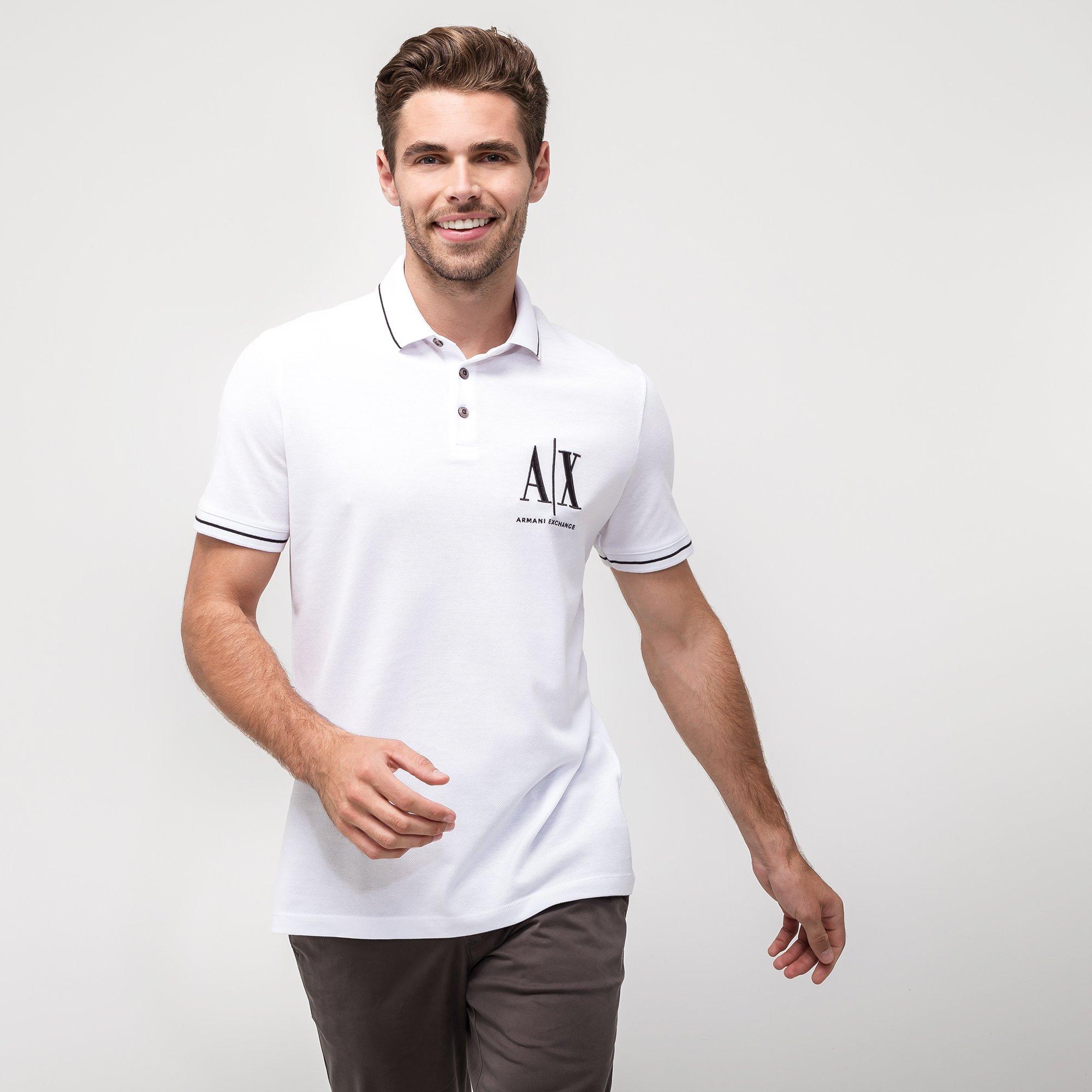 Image of Armani Exchange Poloshirt Classic Fit, kurzarm Polo-T-Shirt - L
