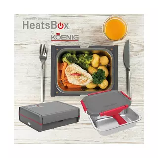 König Heizbare Lunchbox HeatsBox Grau