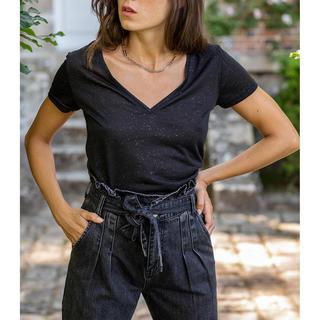 La Petite Etoile Elvie Scollo a V Maniche Corte T-Shirt  