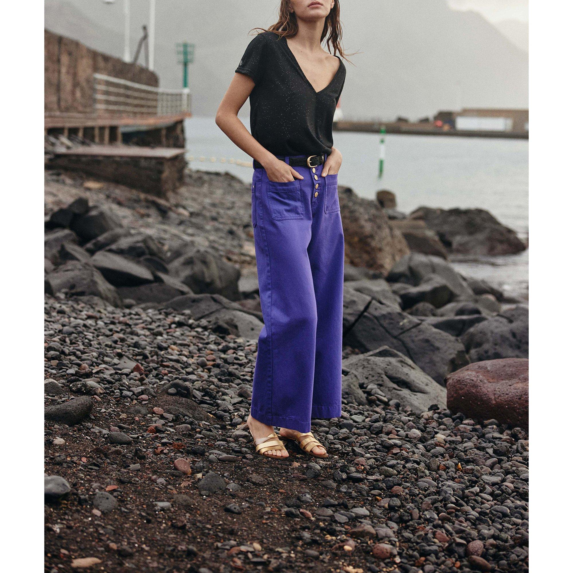 La Petite Etoile Elvie Scollo a V Maniche Corte T-Shirt  