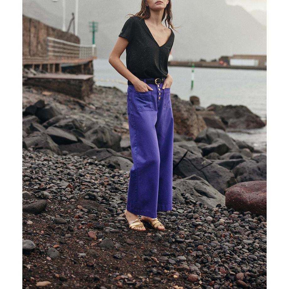 La Petite Etoile Elvie Scollo a V Maniche Corte T-Shirt  