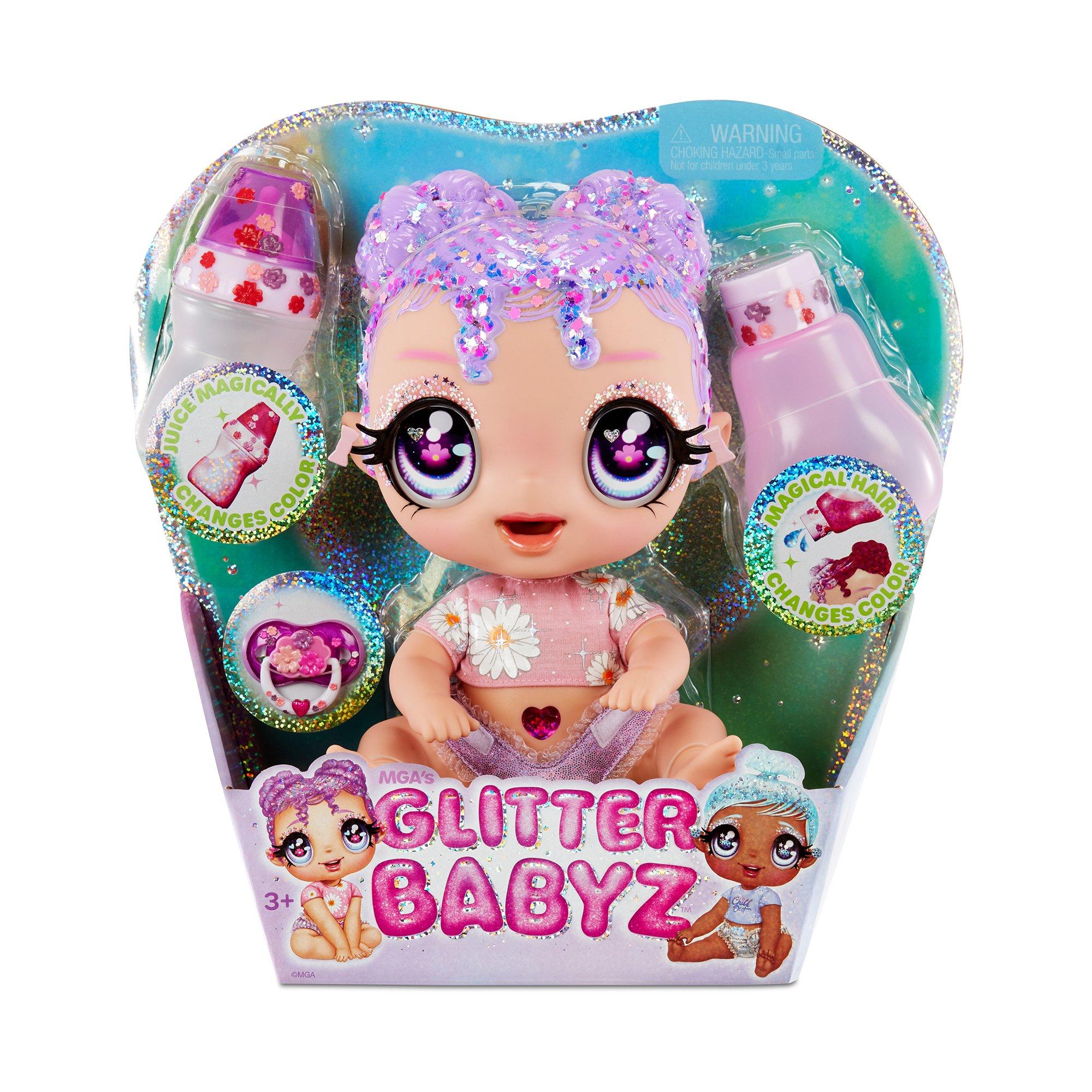 MGA  Glitter Babyz Puppe - Lila Wildbloom 