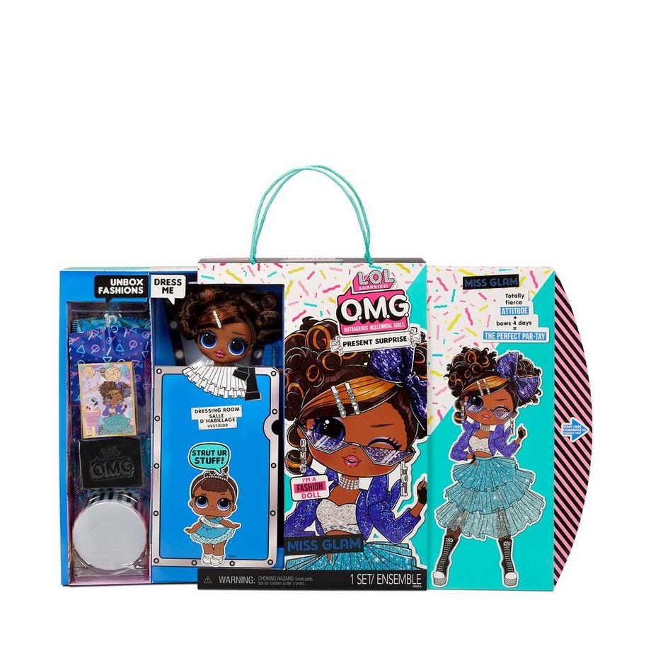 MGA  L.O.L. Surprise OMG Poupée d'anniversaire - Miss Glam, Paquet surprise 