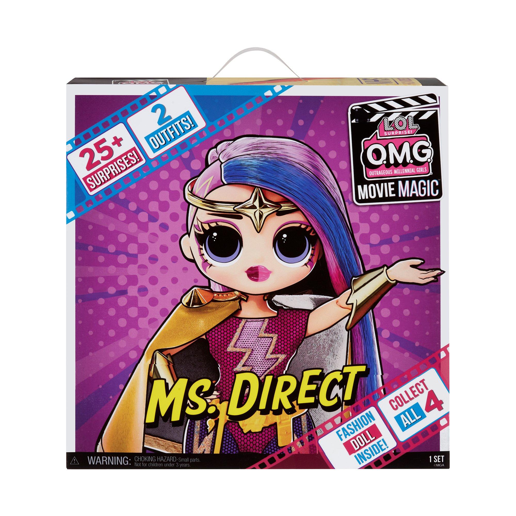MGA  L.O.L. Surprise OMG Movie Poupée magique - Ms. Direct, Paquet surprise 