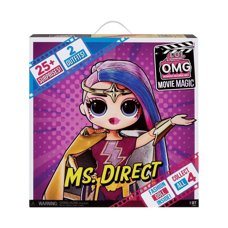 MGA  L.O.L. Surprise OMG Movie Bambola magica - Ms. Direct, Pacchetto a sorpresa 