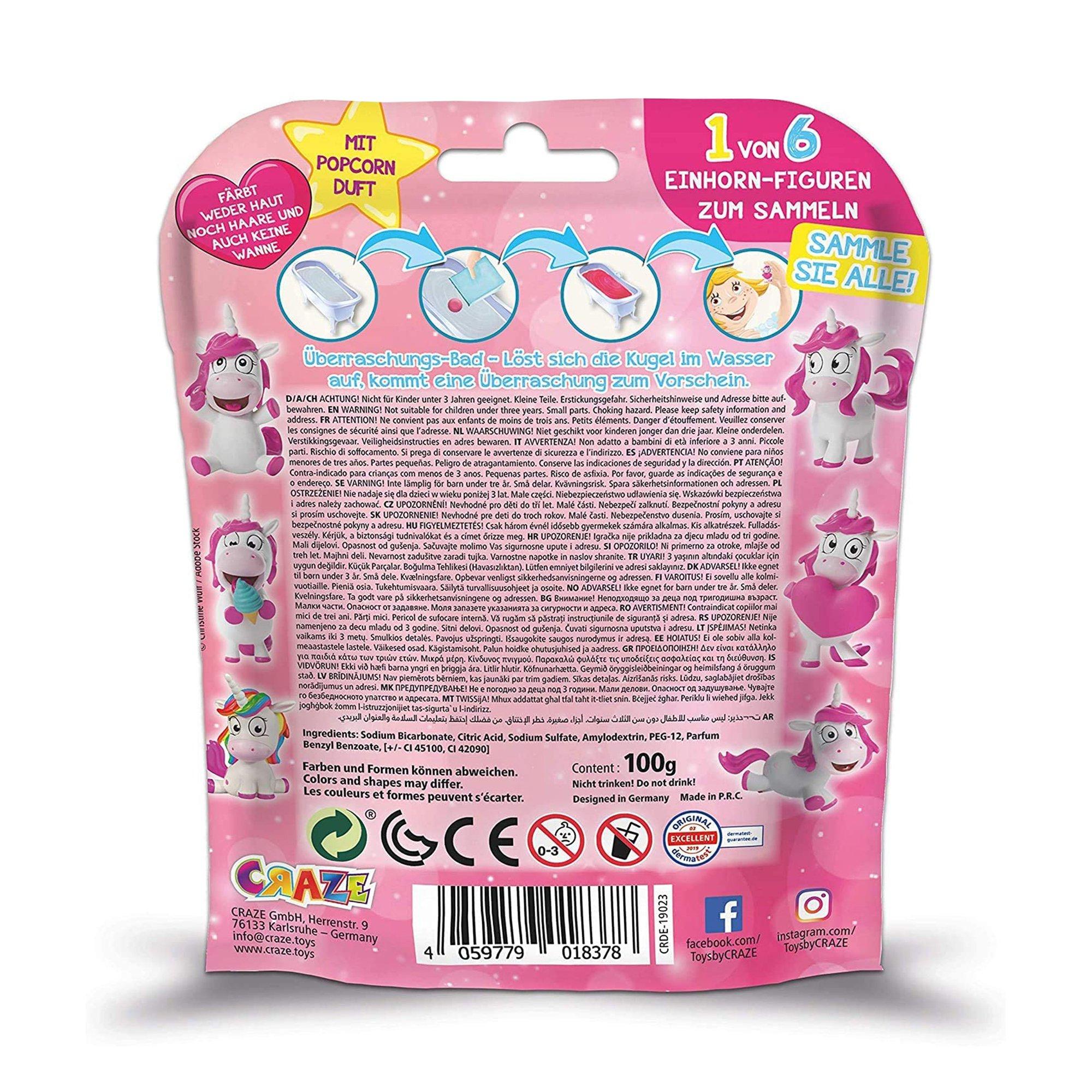 Craze  Palla da bagno di unicorno Inkee, modelli assortiti 