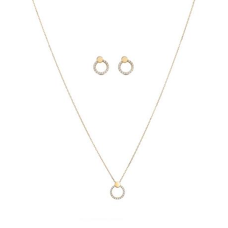 L' Atelier Gold 18 Karat by Manor  Set collier/boucles d'oreilles 