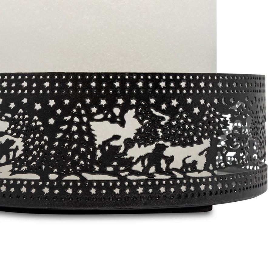 SCHULTHESS Kerzenhalter Scherenschnittplatte & Kerze 