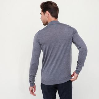 Manor Man Mock Neck, Merino Maglione, collo alla coreana 