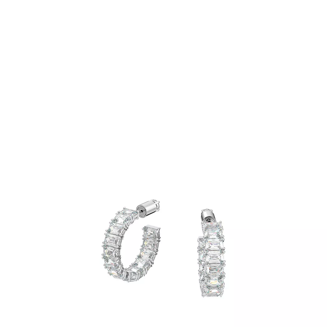 Swarovski - Ohrstecker, Matrix, One Size, Silberfarben