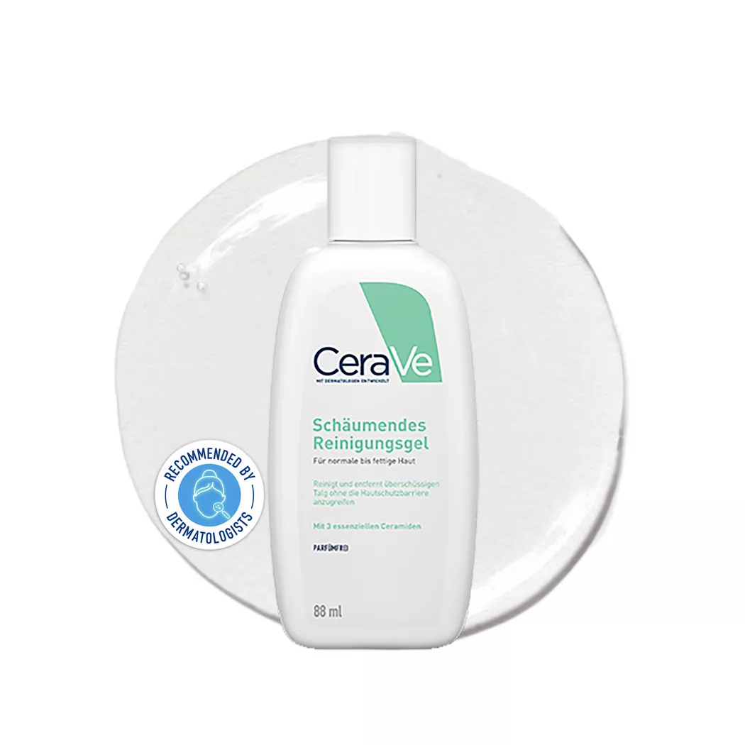 CeraVe - Schäumendes Reinigungsgel, Feuchtigkeitsspendendes Reinigungsgel, 88 ml