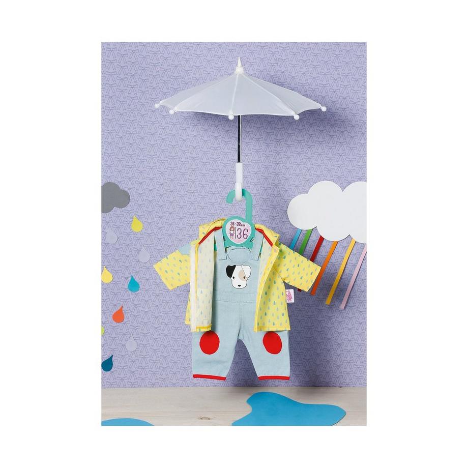 Zapf creation  Dolly Moda Salopette con Giacca da Pioggia 