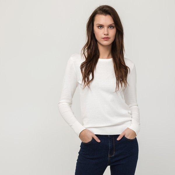 Image of Pullover, Rundhals, Langarm Damen Ecru L